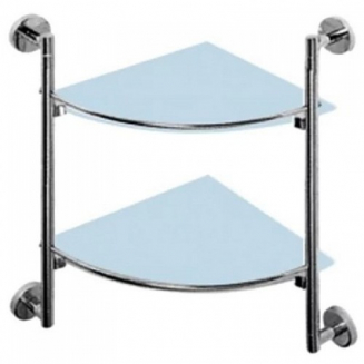 Полка FRAP F1707-2 стеклянная 2 ярусная угловая