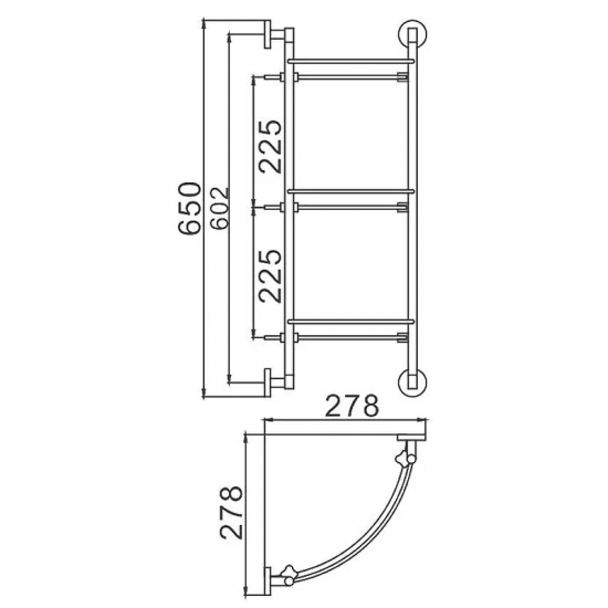 Полка FRAP F1707-3 стеклянная 3 ярусная угловая
