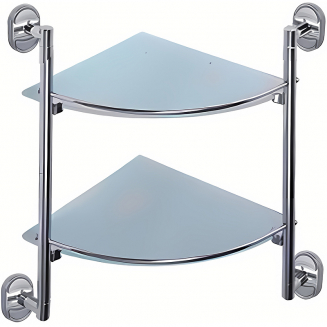 Полка FRAP F1907-2 стеклянная 2 ярусная угловая