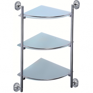 Полка FRAP F1907-3 стеклянная 3 ярусная угловая
