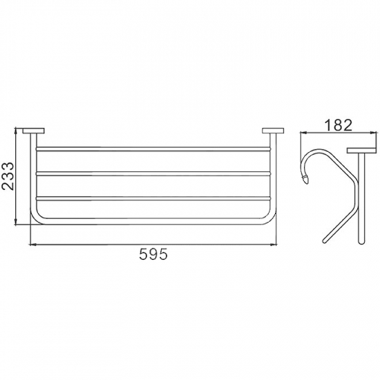 Полка FRAP F1924 для полотенец 