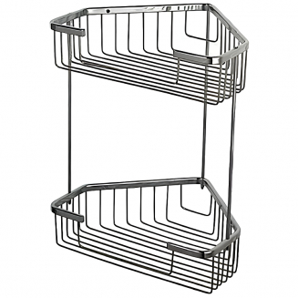 Полка FRAP F335-1 металическая 2-ярусная угловая