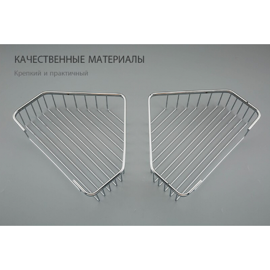 Полка FRAP F335-1 металическая 2-ярусная угловая