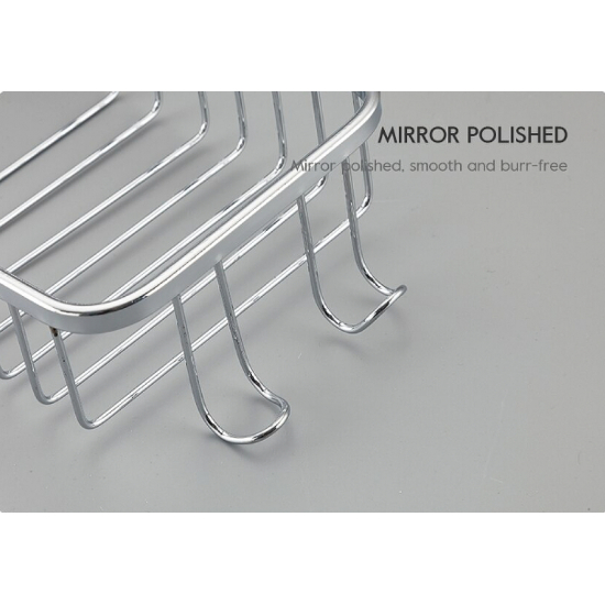 Полка FRAP F338 с мыльницей и крючками