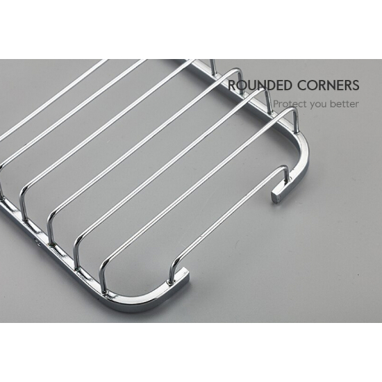 Полка FRAP F338 с мыльницей и крючками