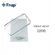 Полка FRAP F338 с мыльницей и крючками
