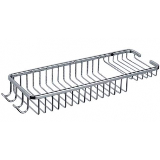 Полка FRAP F338 с мыльницей и крючками