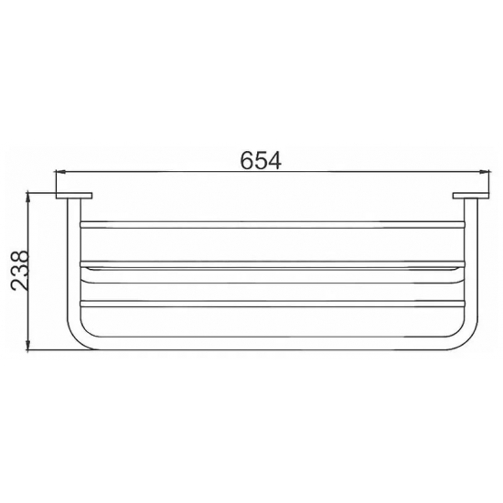 Полка FRAP F804 с полотенцедержателем
