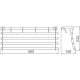 Полка FRAP F806 для полотенец с крючками