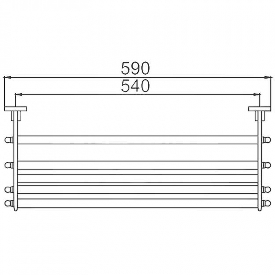 Полка FRAP F807 для полотенец с крючками