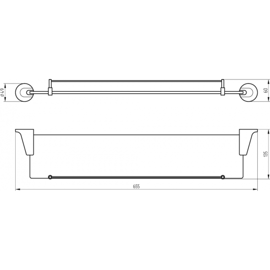 Полка VERAGIO Oskar OSC-5211.BR бронза