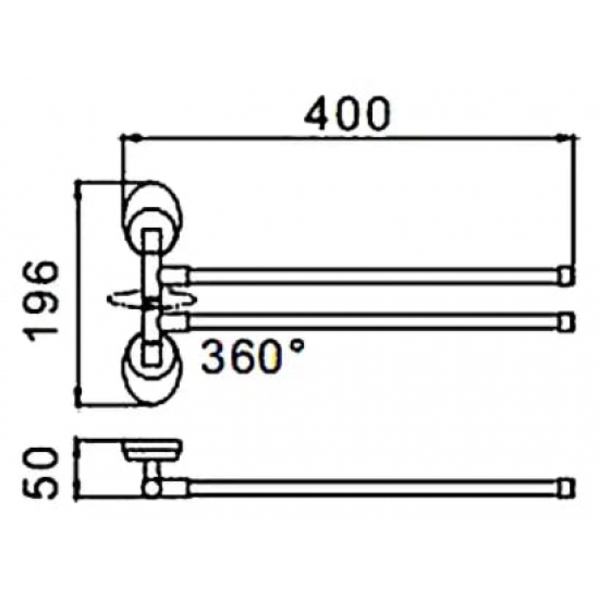 Полотенцедержатель 2 рога FRAP F1612 