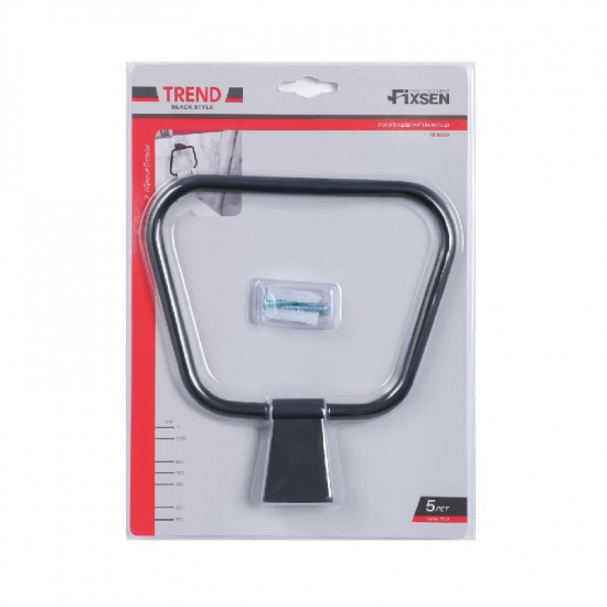Полотенцедержатель FIXSEN Trend FX-97811 кольцо черный