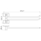 Полотенцедержатель GAPPO G0712 двойной поворотный