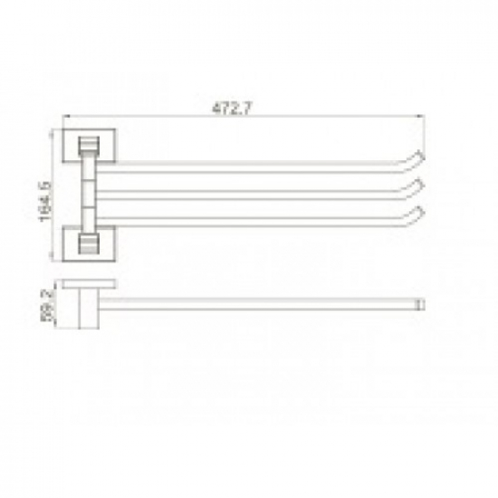 Полотенцедержатель GAPPO G0713 тройной поворотный