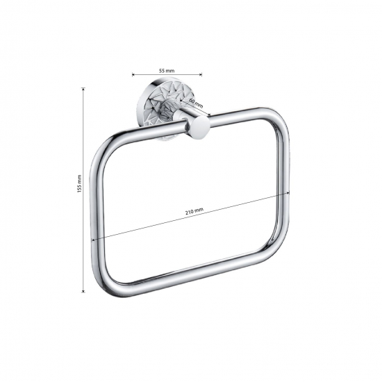 Полотенцедержатель GFmark GF-3204 с белой мозаикой