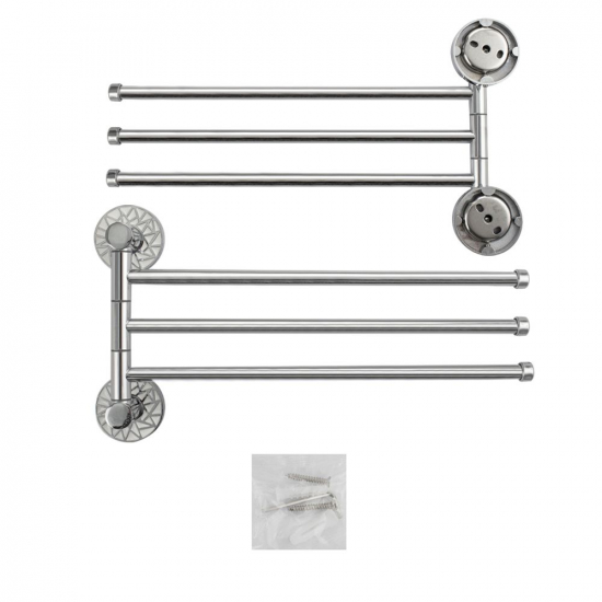 Полотенцедержатель GFmark GF-3212  поворотный тройной с белой мозаикой