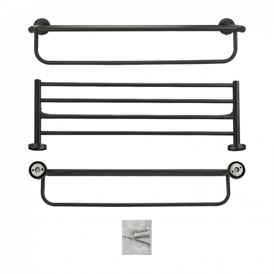 Полотенцедержатель GFmark GF-78142 600 мм графит с опорой