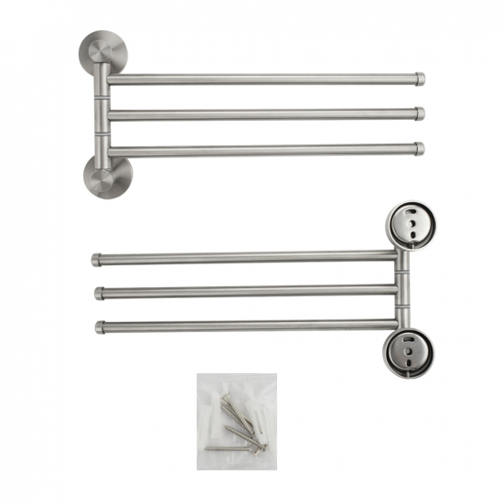 Полотенцедержатель GFmark GF-80132  поворотный тройной нержавеющая сталь