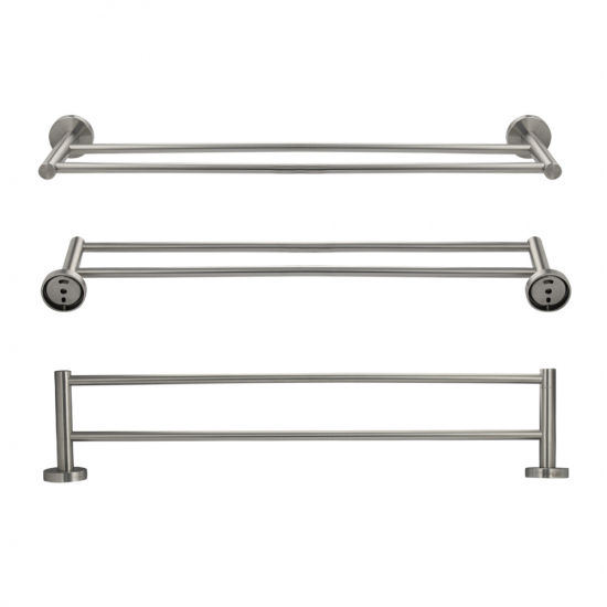 Полотенцедержатель GFmark GF-80144 двойной вертикальный нержавеющая сталь