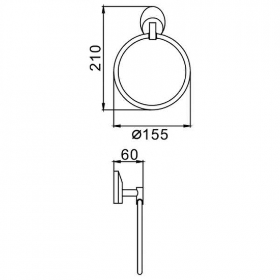 Полотенцедержатель кольцо FRAP F1604