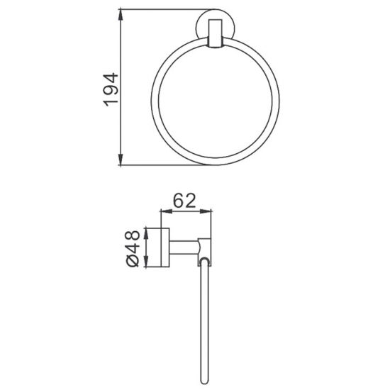 Полотенцедержатель кольцо FRAP F1704