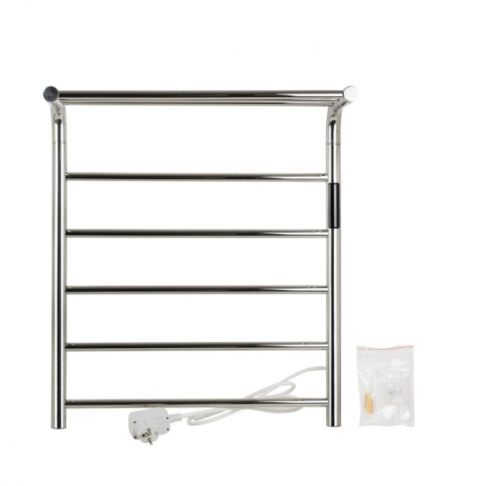 Полотенцесушитель электрический KRAFTTE 44049 530x620x295 сатин ЖК-панель, вилка справа