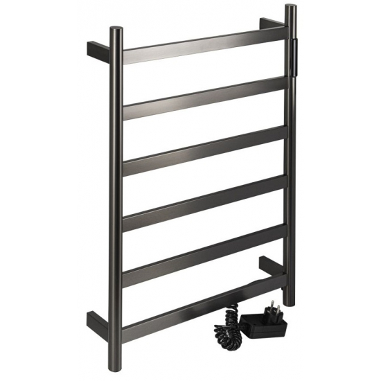 Полотенцесушитель электрический KRAFTTE 44056 480x730x90 графит ЖК-панель, вилка справа