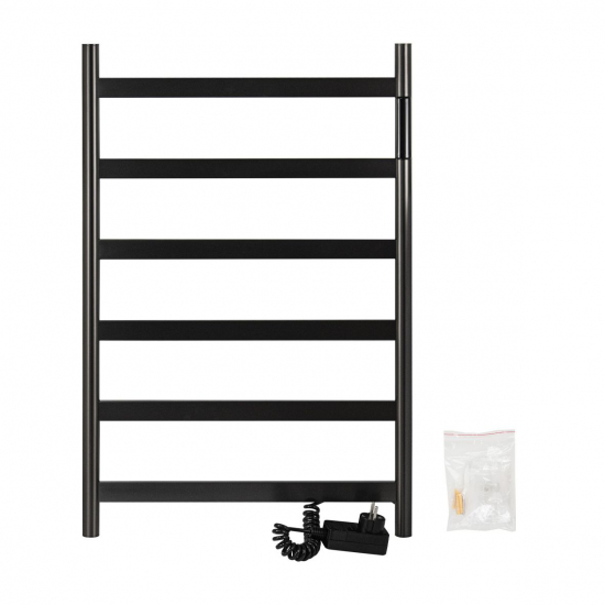 Полотенцесушитель электрический KRAFTTE 44056 480x730x90 графит ЖК-панель, вилка справа