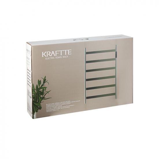 Полотенцесушитель электрический KRAFTTE 44056 480x730x90 графит ЖК-панель, вилка справа