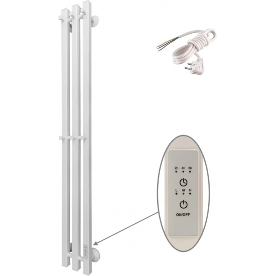 Полотенцесушитель электрический МАРГРОИД Inaro профильный 120х12 R, белый матовый