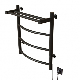 Полотенцесушитель электрический MIXLINE Capella 60x50 251 Вт, полка, чёрный