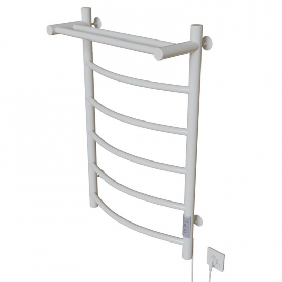 Полотенцесушитель электрический MIXLINE Capella 80x50 336 Вт, полка, белый
