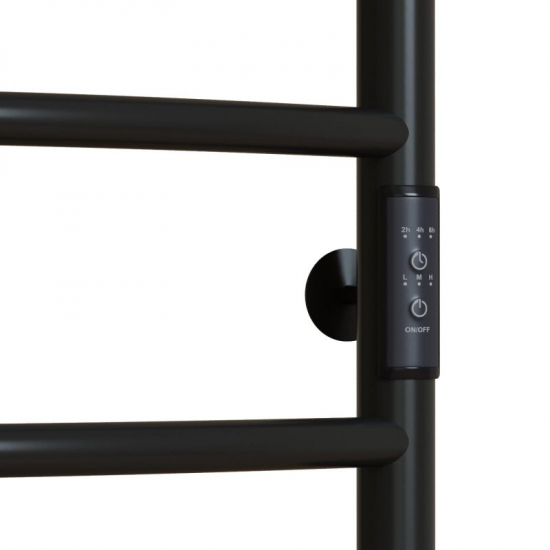 Полотенцесушитель электрический MIXLINE Capella 80x50 336 Вт, полка, чёрный