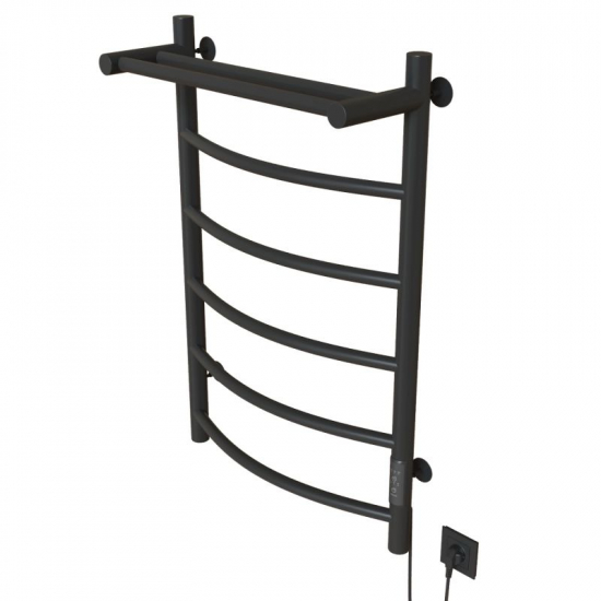 Полотенцесушитель электрический MIXLINE Capella 80x50 336 Вт, полка, графит