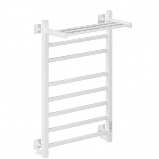 Полотенцесушитель электрический MIXLINE Fortune 80x50 560 Вт, полка, белый
