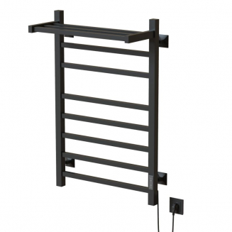 Полотенцесушитель электрический MIXLINE Fortune 80x50 560 Вт, полка, графит