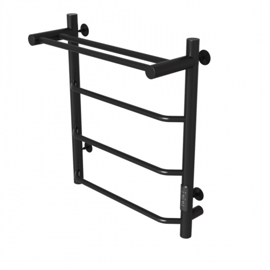 Полотенцесушитель электрический MIXLINE Mira 60x50 251 Вт, полка, чёрный