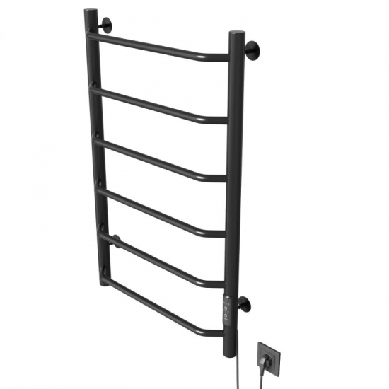 Полотенцесушитель электрический MIXLINE Mira 80x50 253 Вт, чёрный
