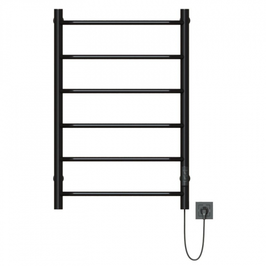Полотенцесушитель электрический MIXLINE Mira 80x50 253 Вт, чёрный