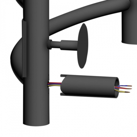 Полотенцесушитель электрический MIXLINE Mira 80x50 335 Вт, чёрный