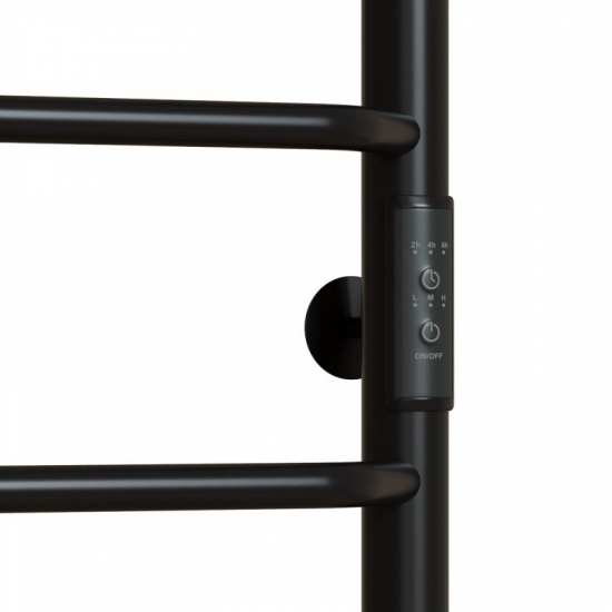 Полотенцесушитель электрический MIXLINE Mira 80x50 336 Вт, полка, чёрный
