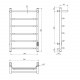 Полотенцесушитель электрический MIXLINE Mira 80x50 336 Вт, полка, чёрный