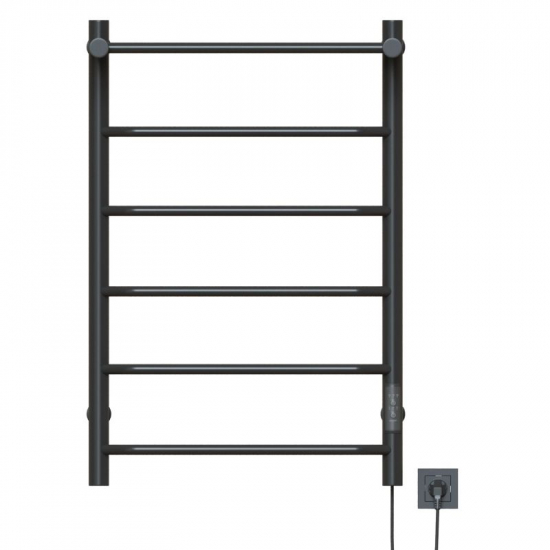 Полотенцесушитель электрический MIXLINE Mira 80x50 336 Вт, полка, графит