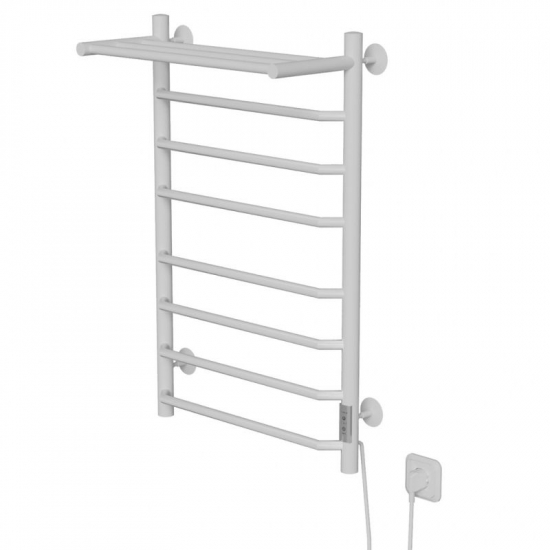 Полотенцесушитель электрический MIXLINE Mira 80x50 403 Вт, полка, белый