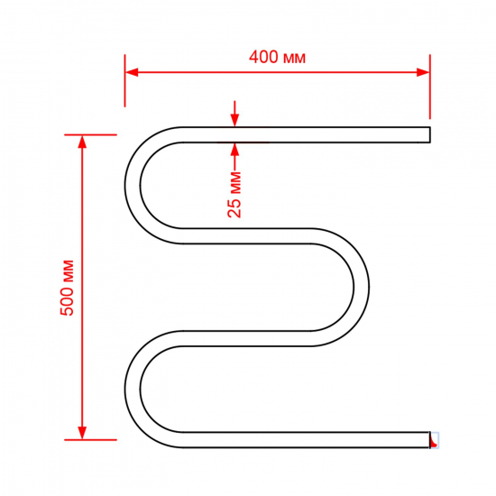 Полотенцесушитель электрический MIXLINE Simple M 50x40 123 Вт