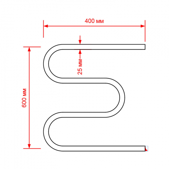 Полотенцесушитель электрический MIXLINE Simple M 60x60 184 Вт
