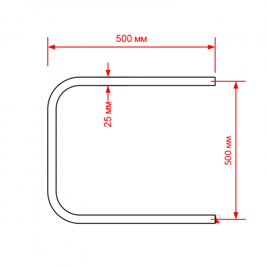 Полотенцесушитель электрический MIXLINE Simple P 50x50 123 Вт