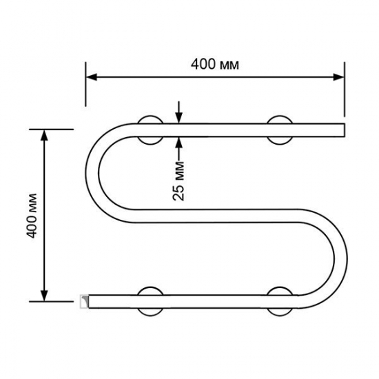 Полотенцесушитель электрический MIXLINE Simple S 40x50 130 Вт
