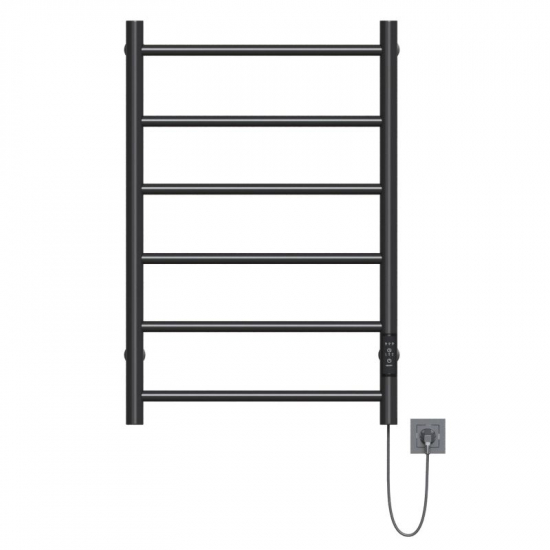 Полотенцесушитель электрический MIXLINE Vega 80x50 289 Вт, чёрный